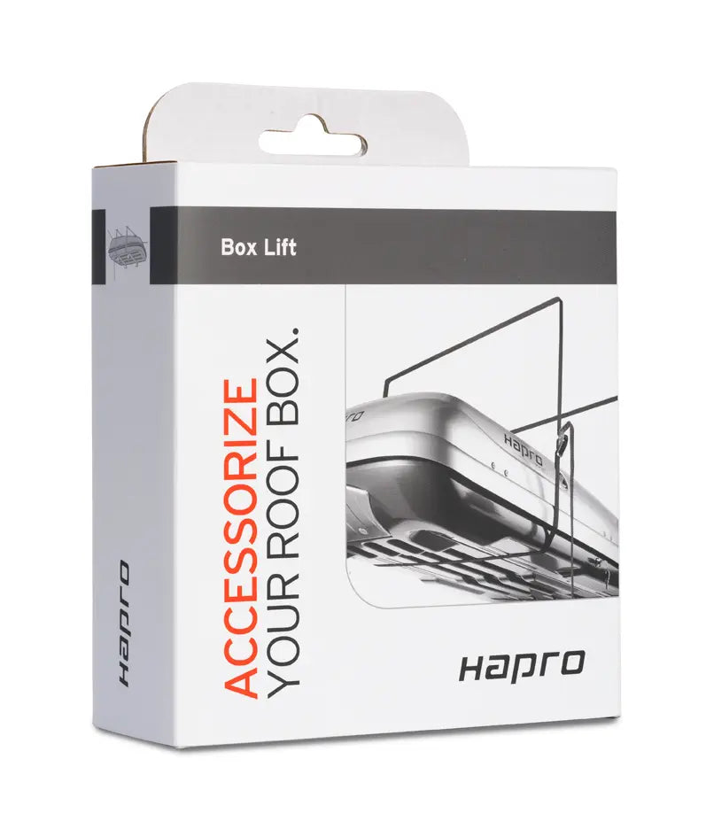 Verpakking van een Hapro Dakkoffer Lift. 